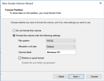 new simple volume wizard windows 10